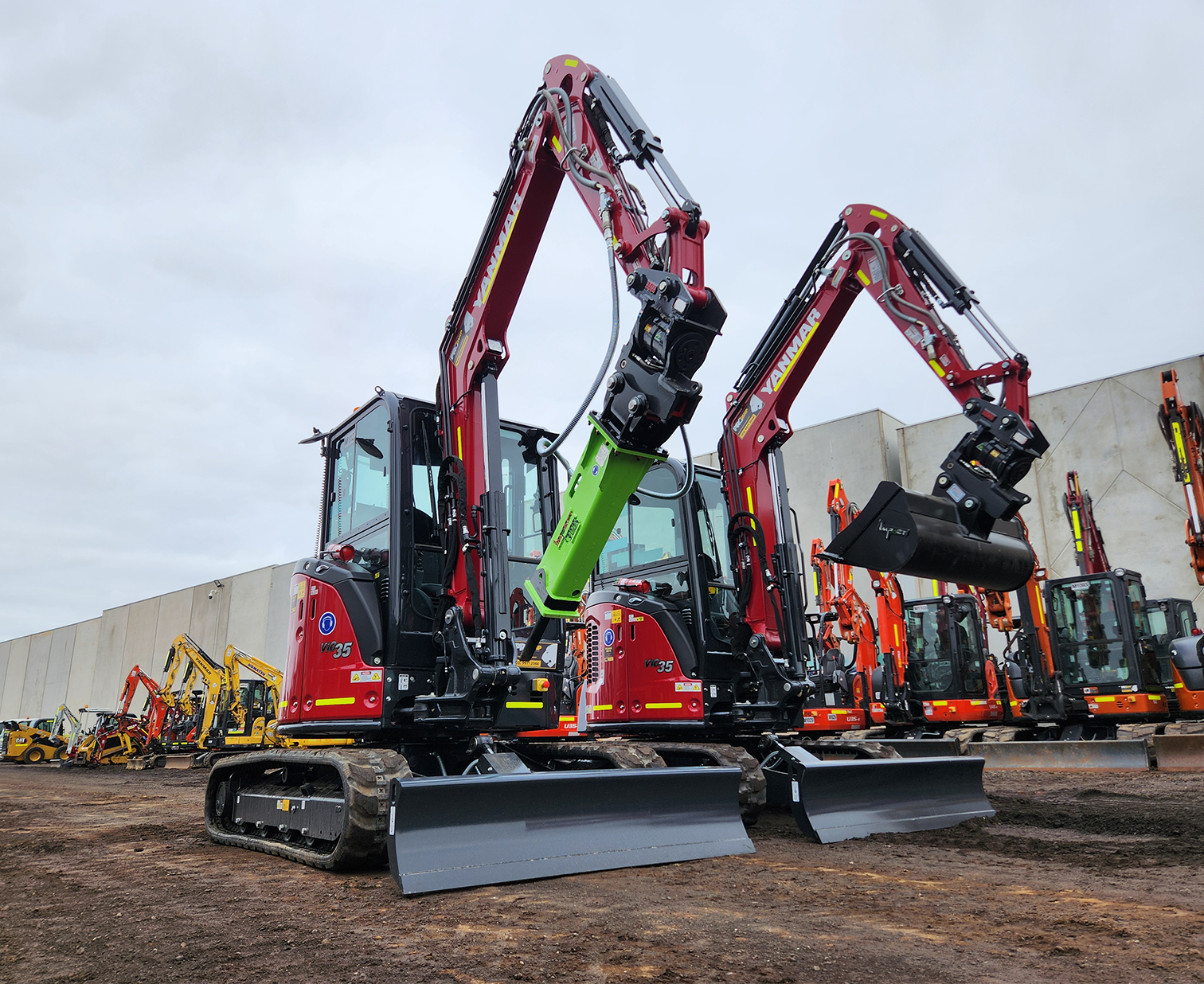 Yanmar vio35-7 mini excavator for hire rent